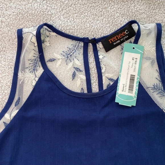 Reneec. kitty Mesh embroidery detail top size XS - Picture 3 of 10